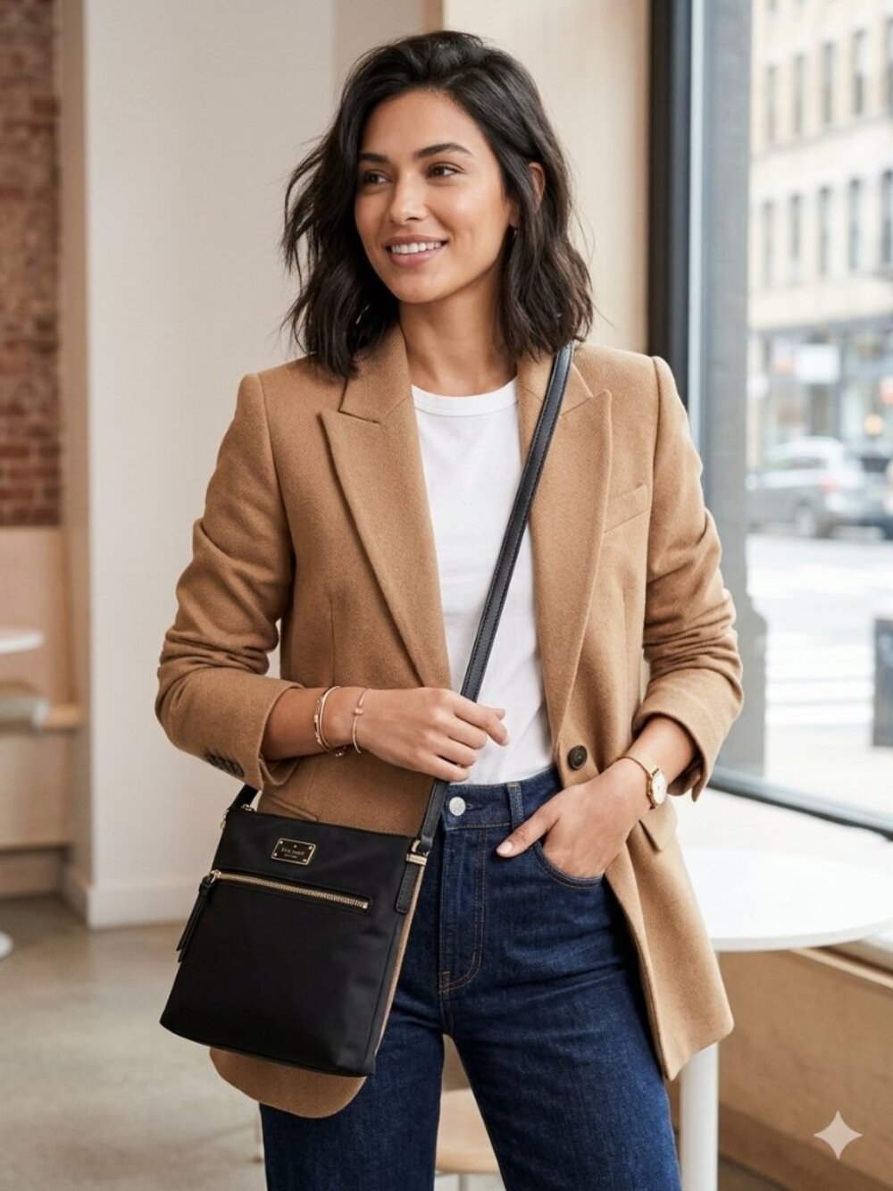 Kate Spade Wilson Road Dessi Black Nylon Crossbody Bag